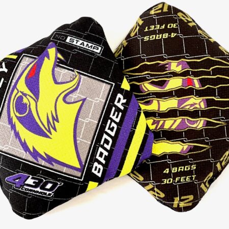 430 Honey Badger Cornhole Bag (Purple)