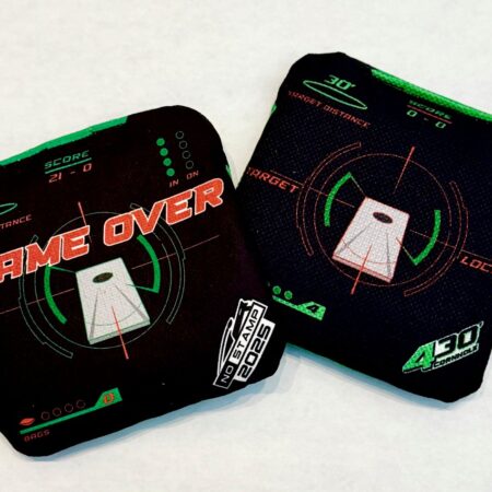 430 Game Over Cornhole Bag (Black/Green)